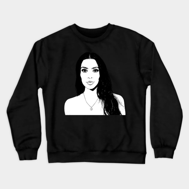 Kim Kardashian Crewneck Sweatshirt by valentinahramov